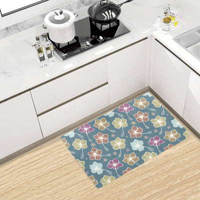 Hibiscus Pattern Print Design HB033 Kitchen Mat