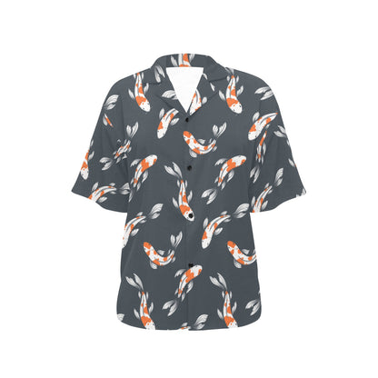 KOI Fish Pattern Print Design 04 Women's Hawaiian Shirt