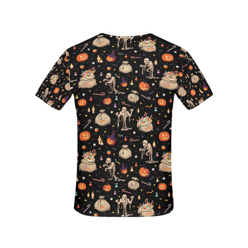 Mummy Halloween Print Design LKS303 Women's  T-shirt