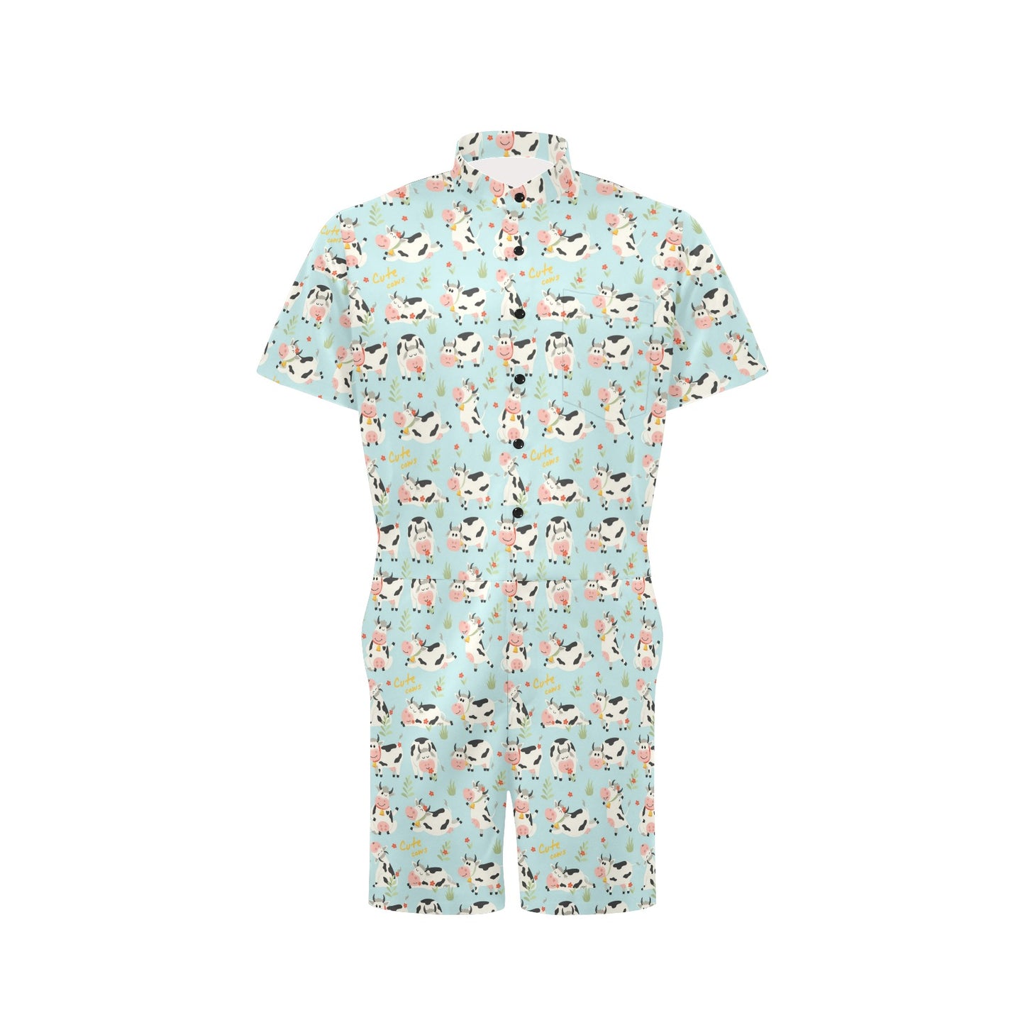 Cattle Print Design LKS403 Men's Romper