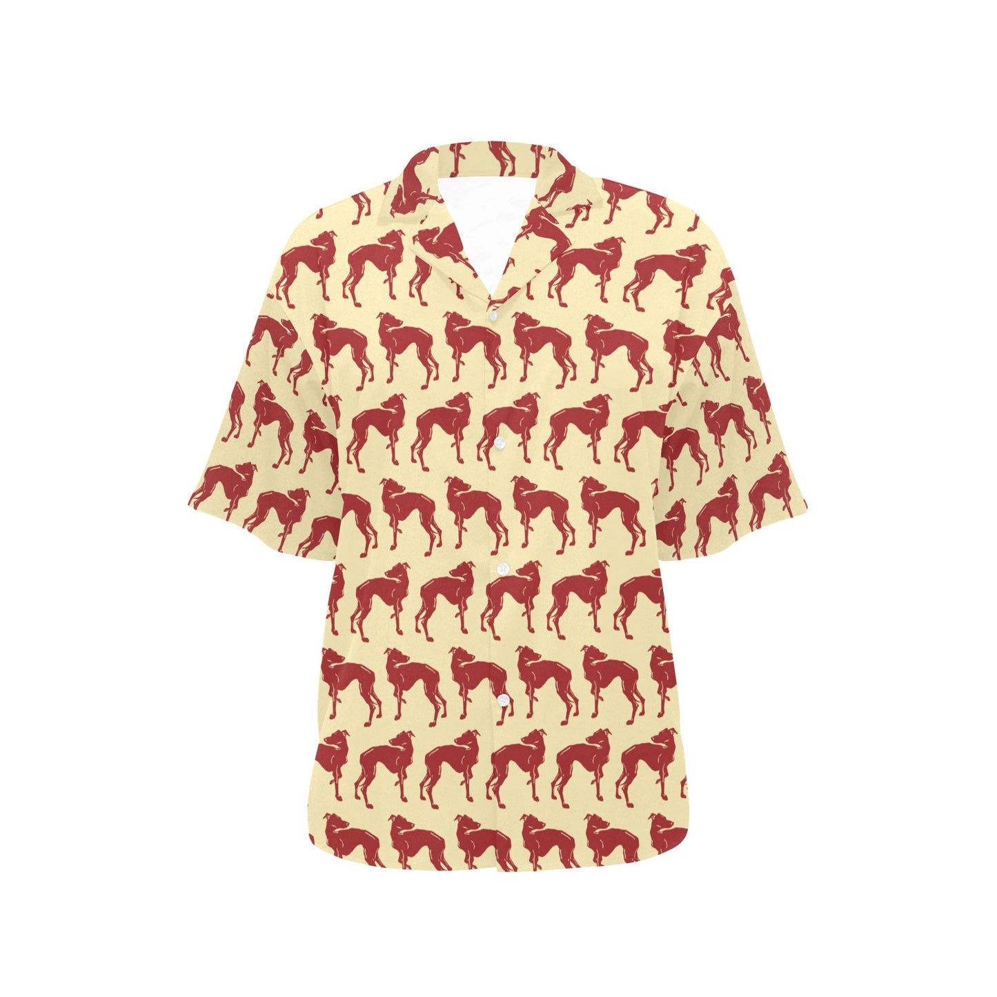 Whippets Print Design LKS301 Women's Hawaiian Shirt