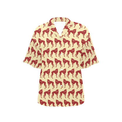 Whippets Print Design LKS301 Women's Hawaiian Shirt