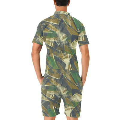 Military Camouflage Pattern Print Design 01 Men's Romper