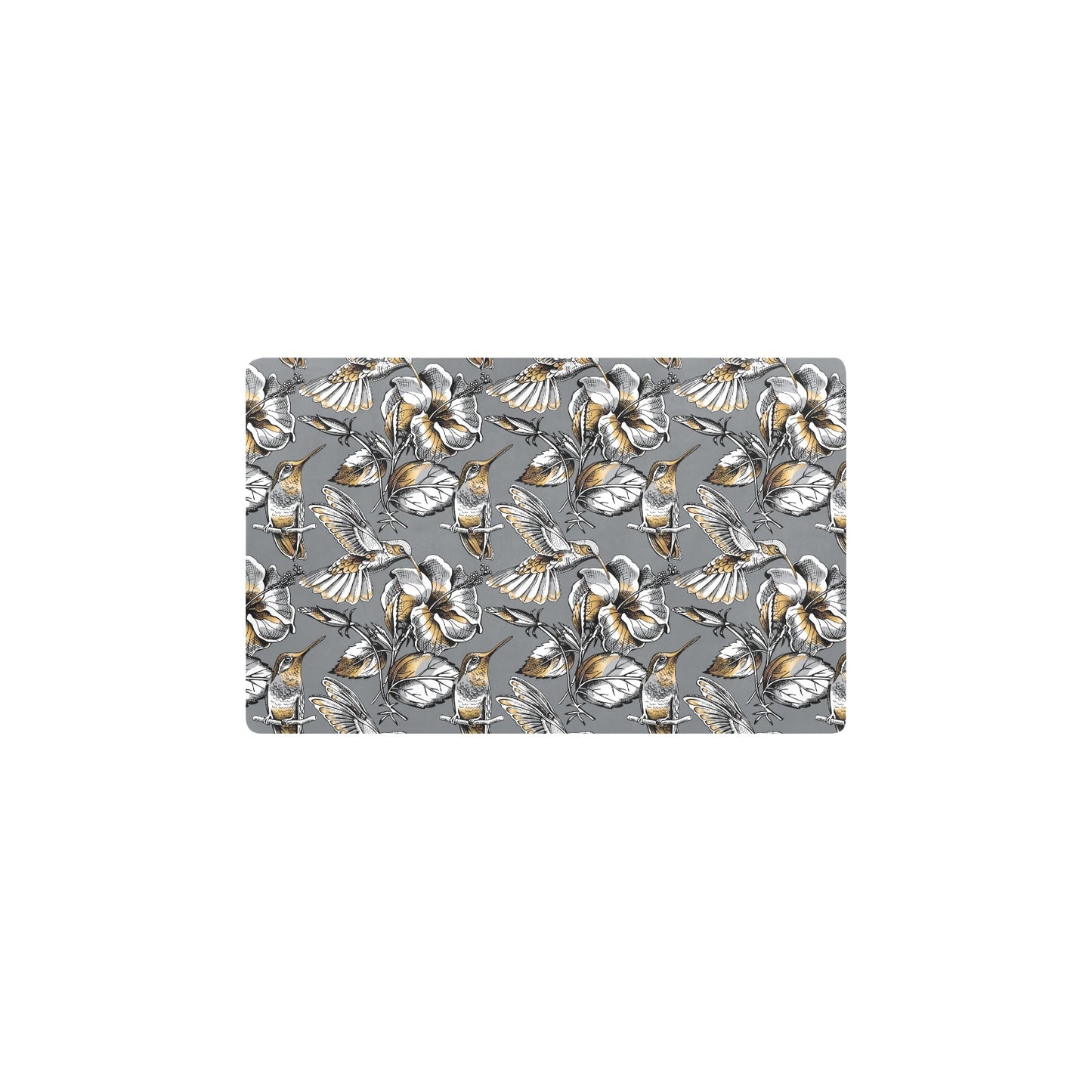 Hummingbird Pattern Print Design 02 Kitchen Mat