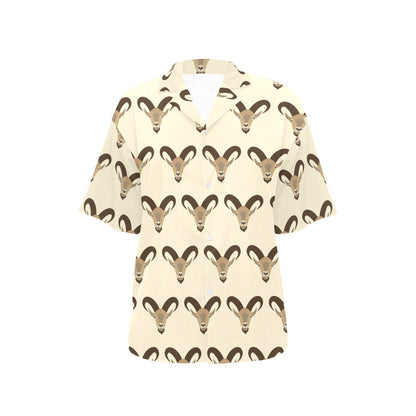 Goat Pattern Print Design 01 Women's Hawaiian Shirt