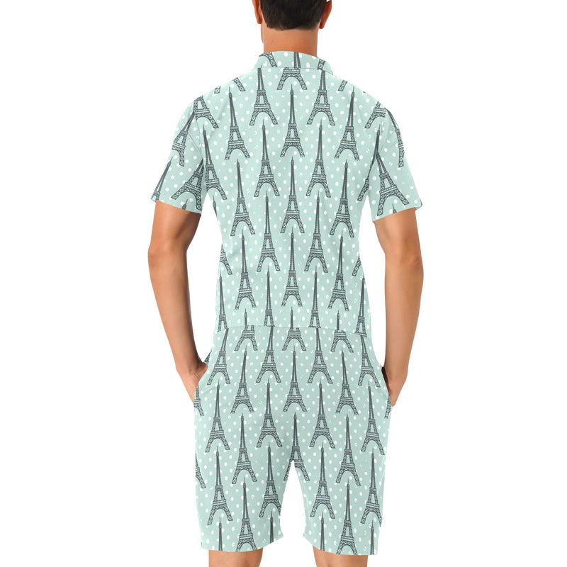 Eiffel Tower Polka Dot Print Men's Romper