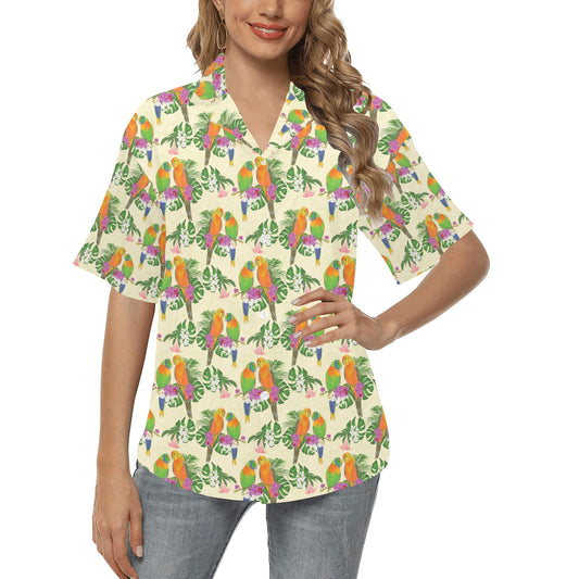 Conures Pattern Print Design 02 Women's Hawaiian Shirt