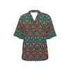 Aztec Pattern Print Design 04 Women's Hawaiian Shirt