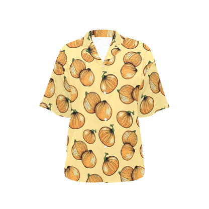 Onion Pattern Print Design A04 Women's Hawaiian Shirt