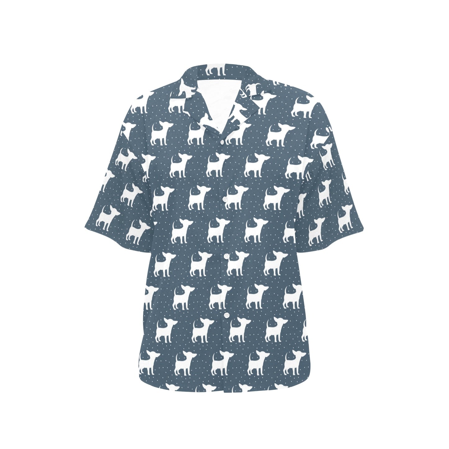 Chihuahua Pattern Print Design 03 Women's Hawaiian Shirt
