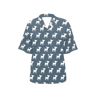 Chihuahua Pattern Print Design 03 Women's Hawaiian Shirt