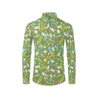 Gardening Pattern Print Design G06 Men's Long Sleeve Shirt
