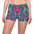 Red Hibiscus Pattern Print Design HB017 Yoga Shorts