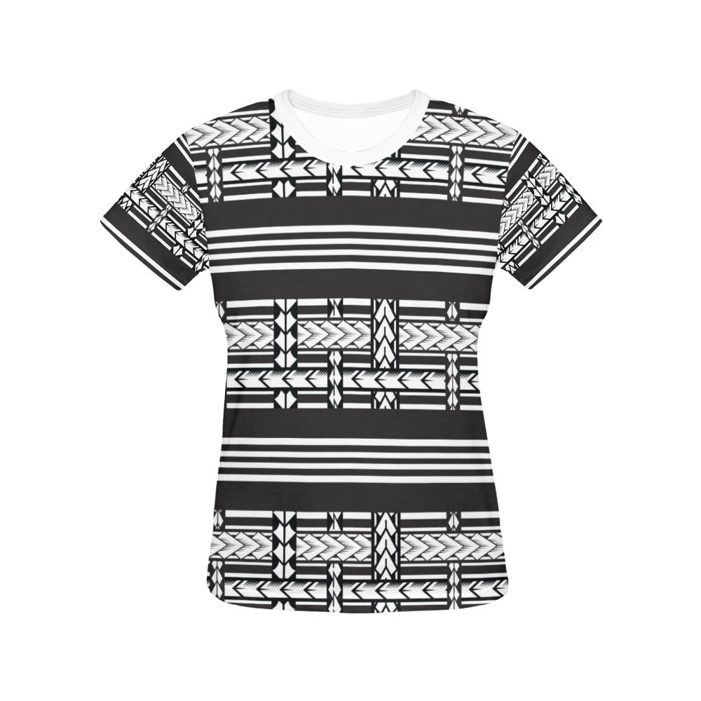 Samoan Tattoo Print Design LKS304 Women's  T-shirt