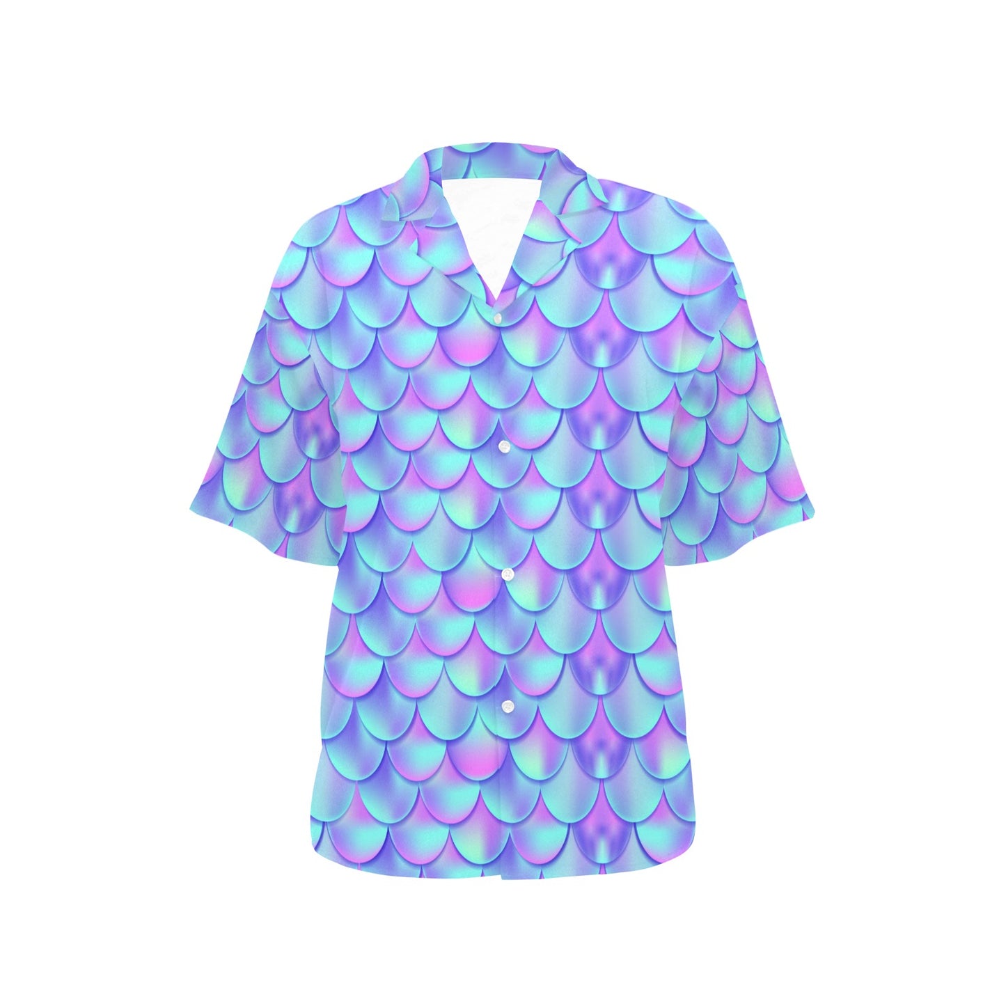 Mermaid Tail Design Print Pattern Women's Hawaiian Shirt
