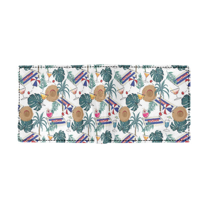 Aloha Hawaii Beach Pattern Print Design 04 Men's ID Card Wallet