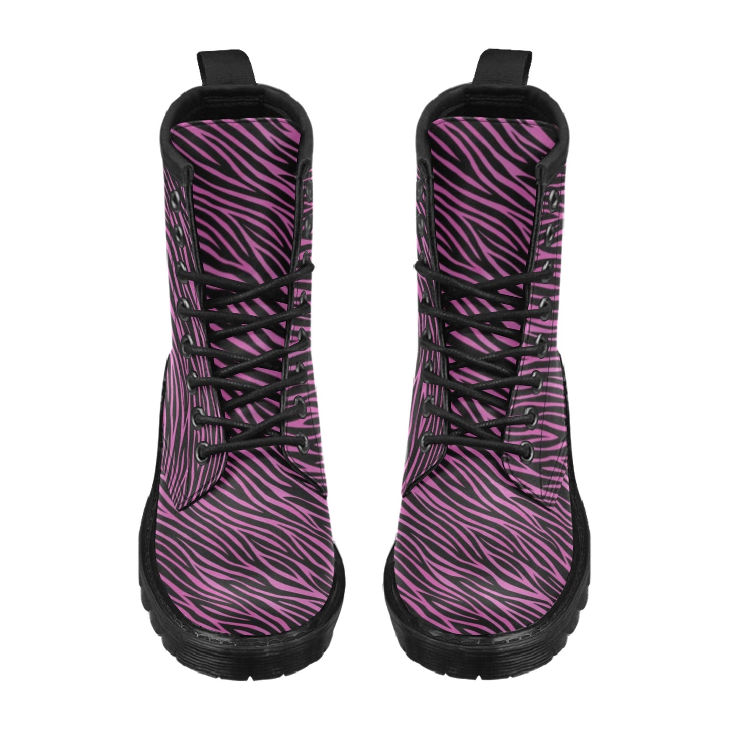 Zebra Pink Print Design LKS304 Women's Boots