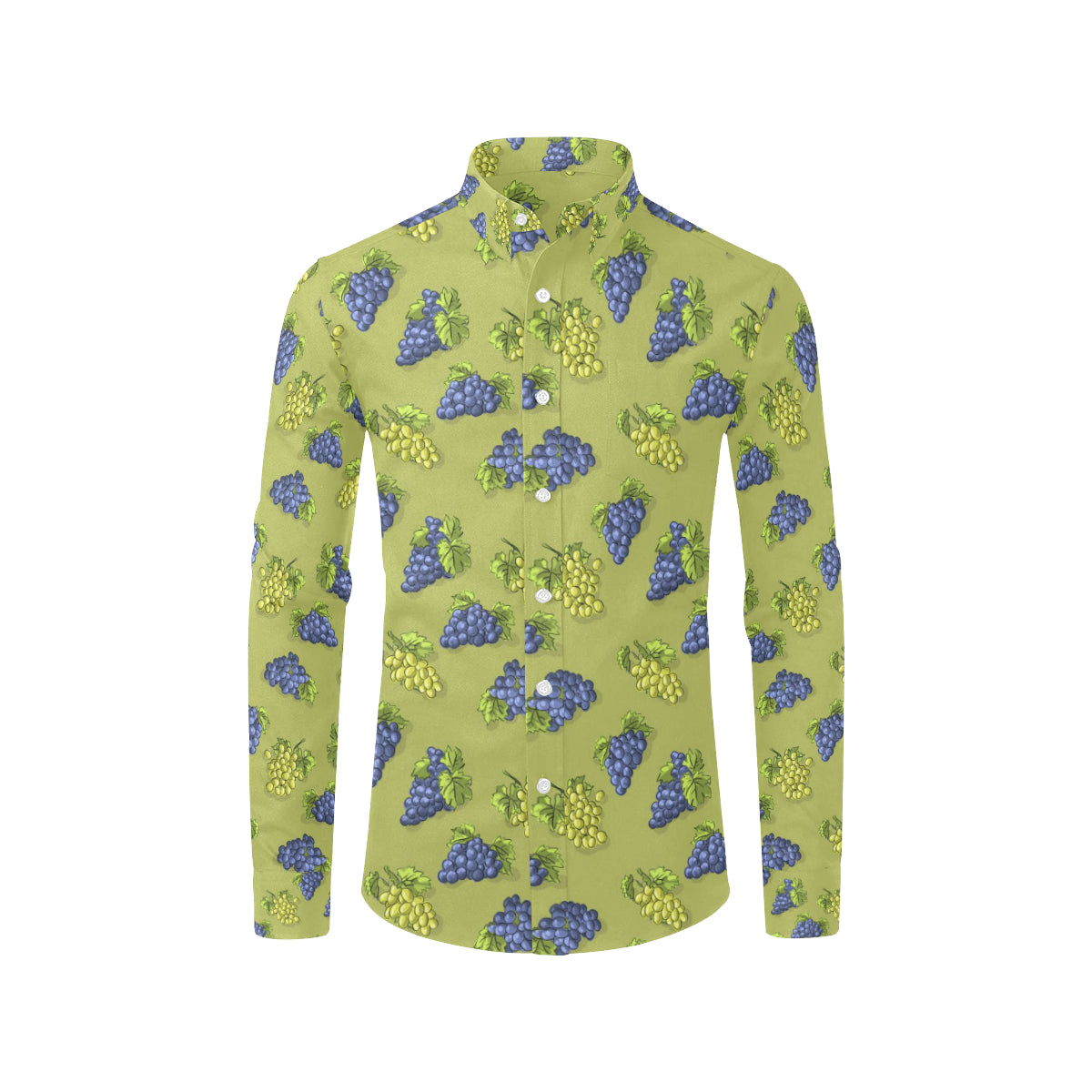 Grape Pattern Print Design GP08 Men's Long Sleeve Shirt
