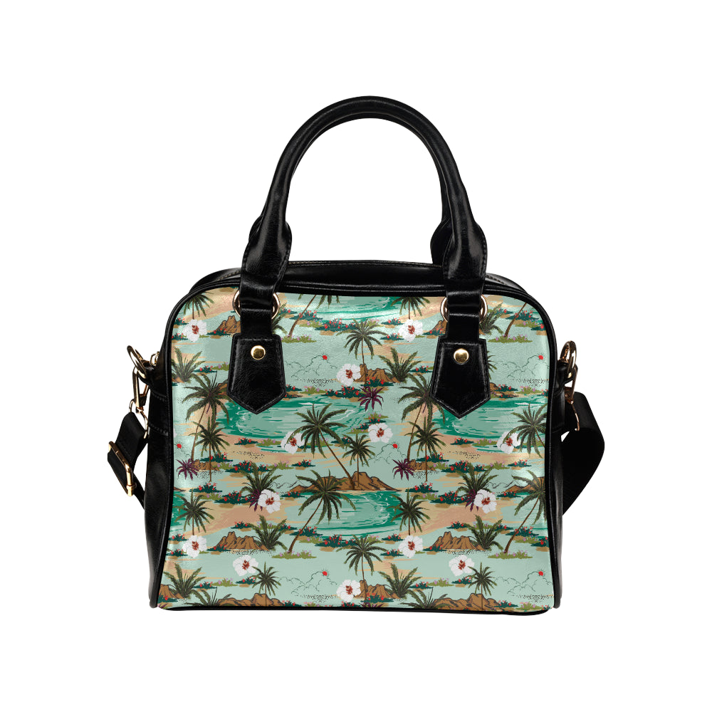 Pacific island Pattern Print Design A03 Shoulder Handbag