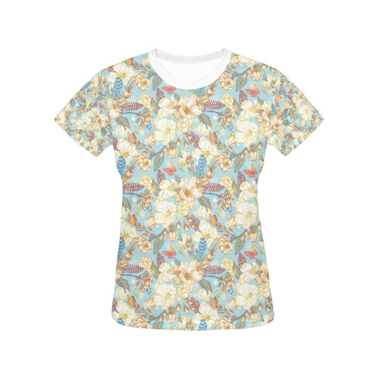 Summer Floral Print Design LKS302 Women's  T-shirt