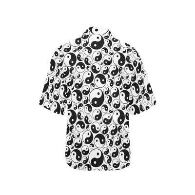 Yin Yang Print Design LKS302 Women's Hawaiian Shirt