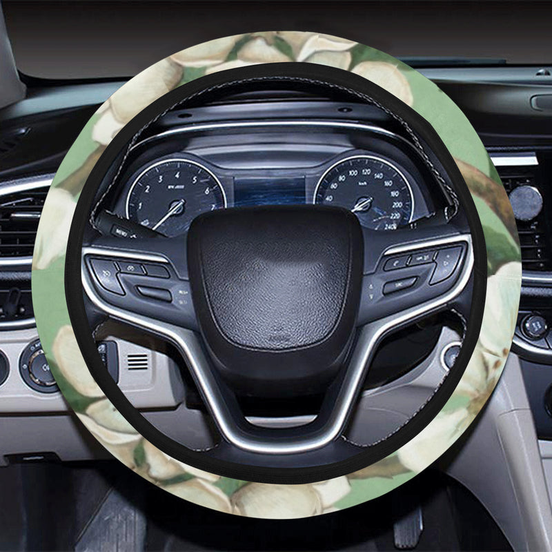 Apple blossom Pattern Print Design AB02 Steering Wheel Cover with Elastic Edge