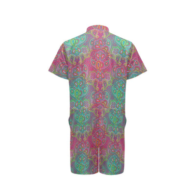 Boho Pattern Print Design 02 Men's Romper