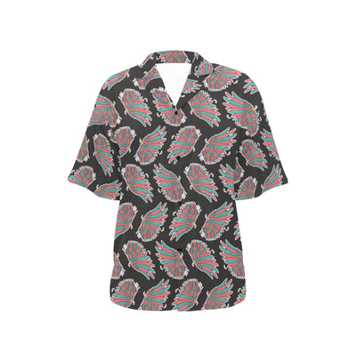 Angel Wings Pattern Print Design 05 Women's Hawaiian Shirt