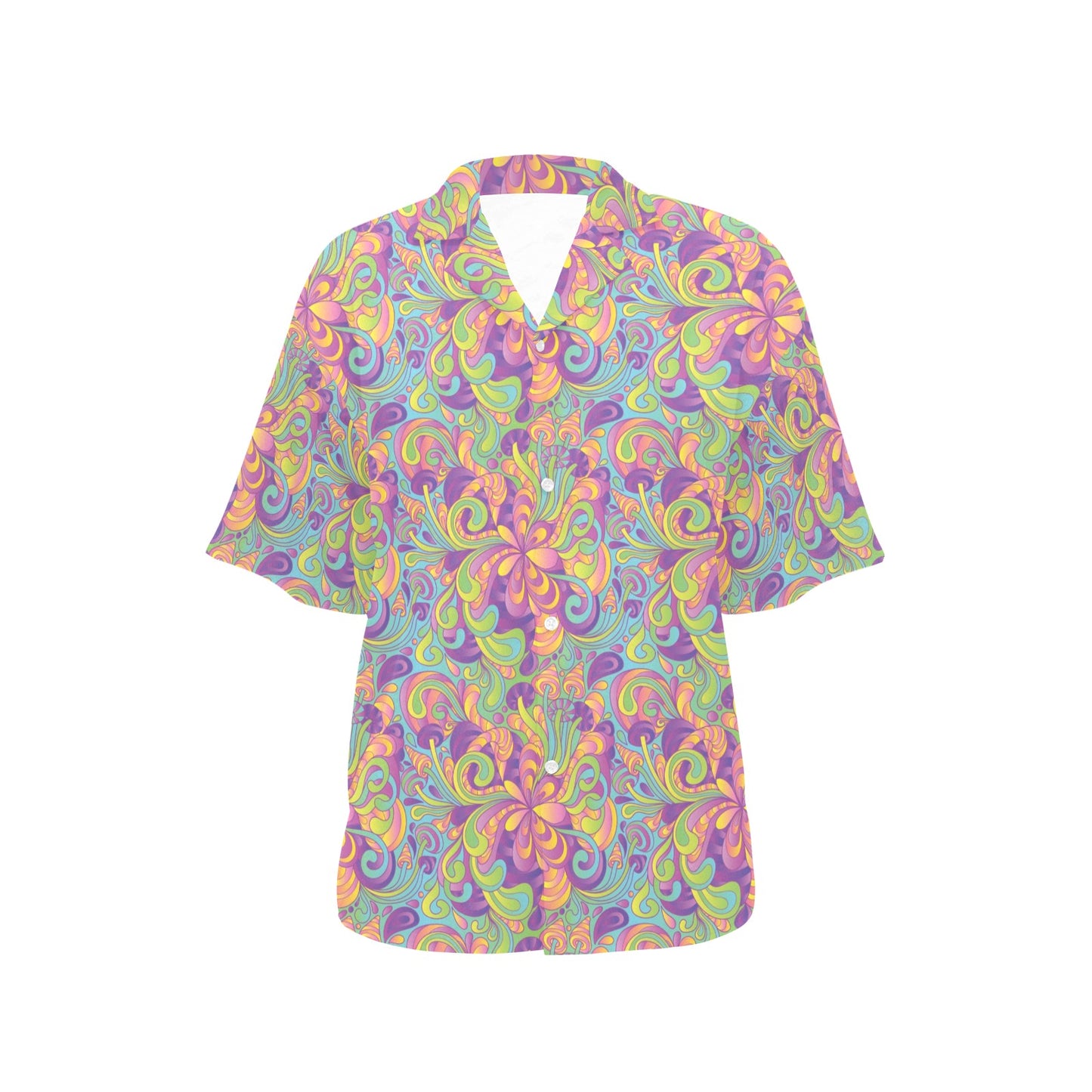 Trippy Print Design LKS306 Women's Hawaiian Shirt