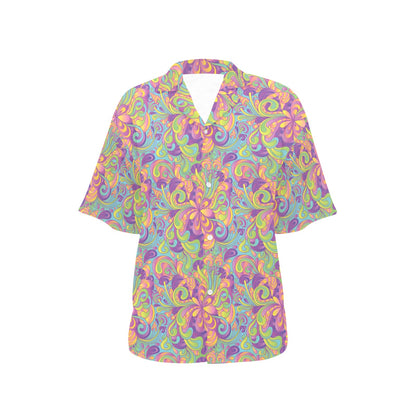 Trippy Print Design LKS306 Women's Hawaiian Shirt