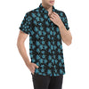 Tribal Turtle Polynesian Themed Design Men's Short Sleeve Button Up Shirt