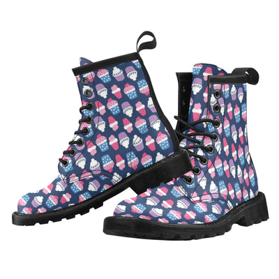 Cupcake Pattern Print Design CP04 Women's Boots