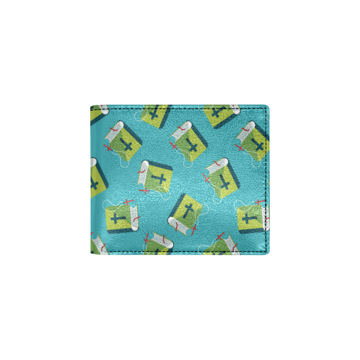 Bible Pattern Print Design 01 Men's ID Card Wallet