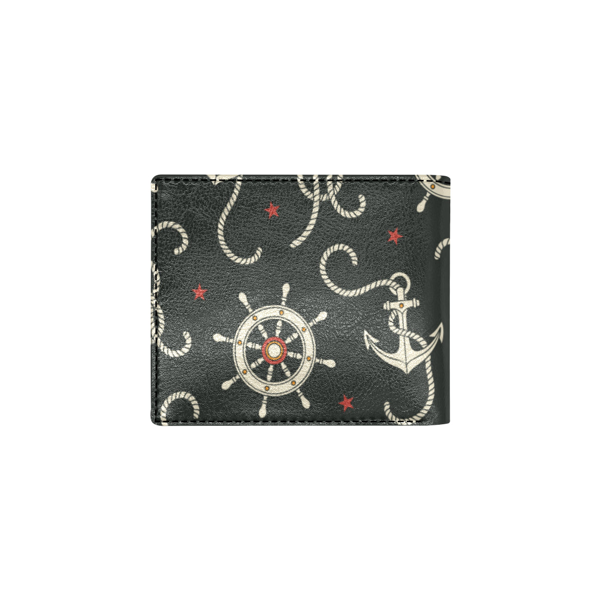 Nautical Anchor Pattern Men's ID Card Wallet