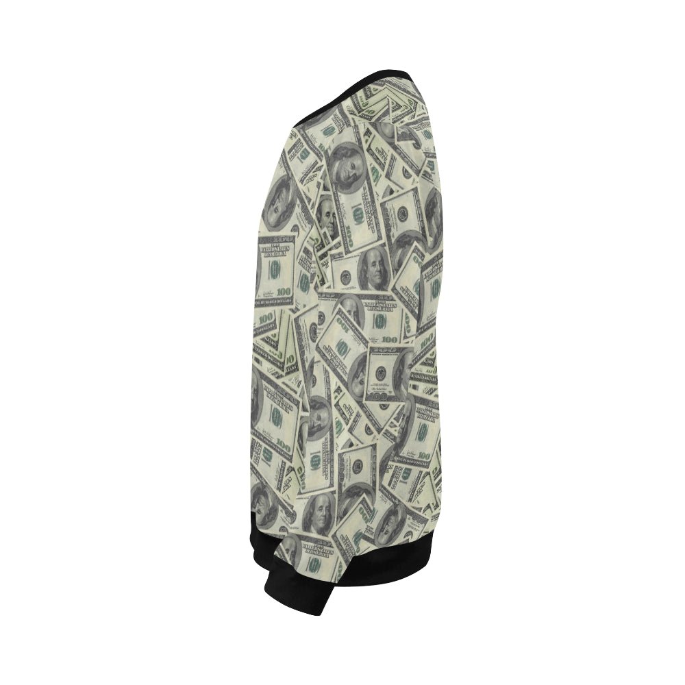 Dollar Pattern Print Design DO02 Men Long Sleeve Sweatshirt