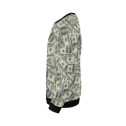 Dollar Pattern Print Design DO02 Men Long Sleeve Sweatshirt