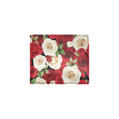Rose Pattern Print Design RO06 Men's ID Card Wallet