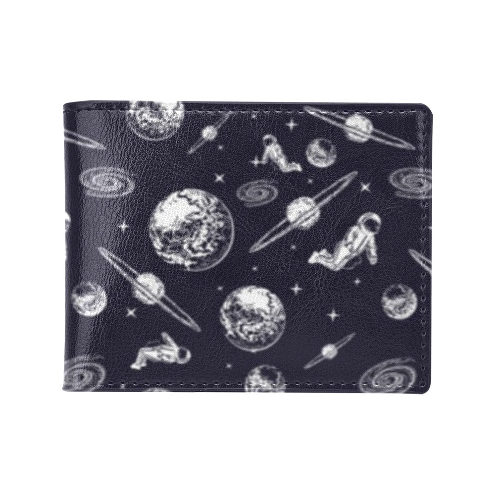Space Astronaut Print Design LKS302 Men's ID Card Wallet