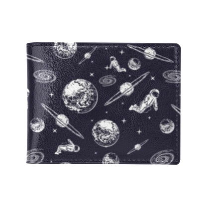 Space Astronaut Print Design LKS302 Men's ID Card Wallet