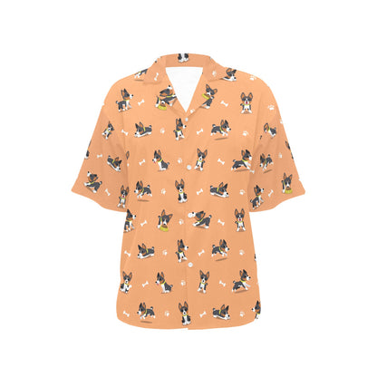 Basenji Pattern Print Design 01 Women's Hawaiian Shirt