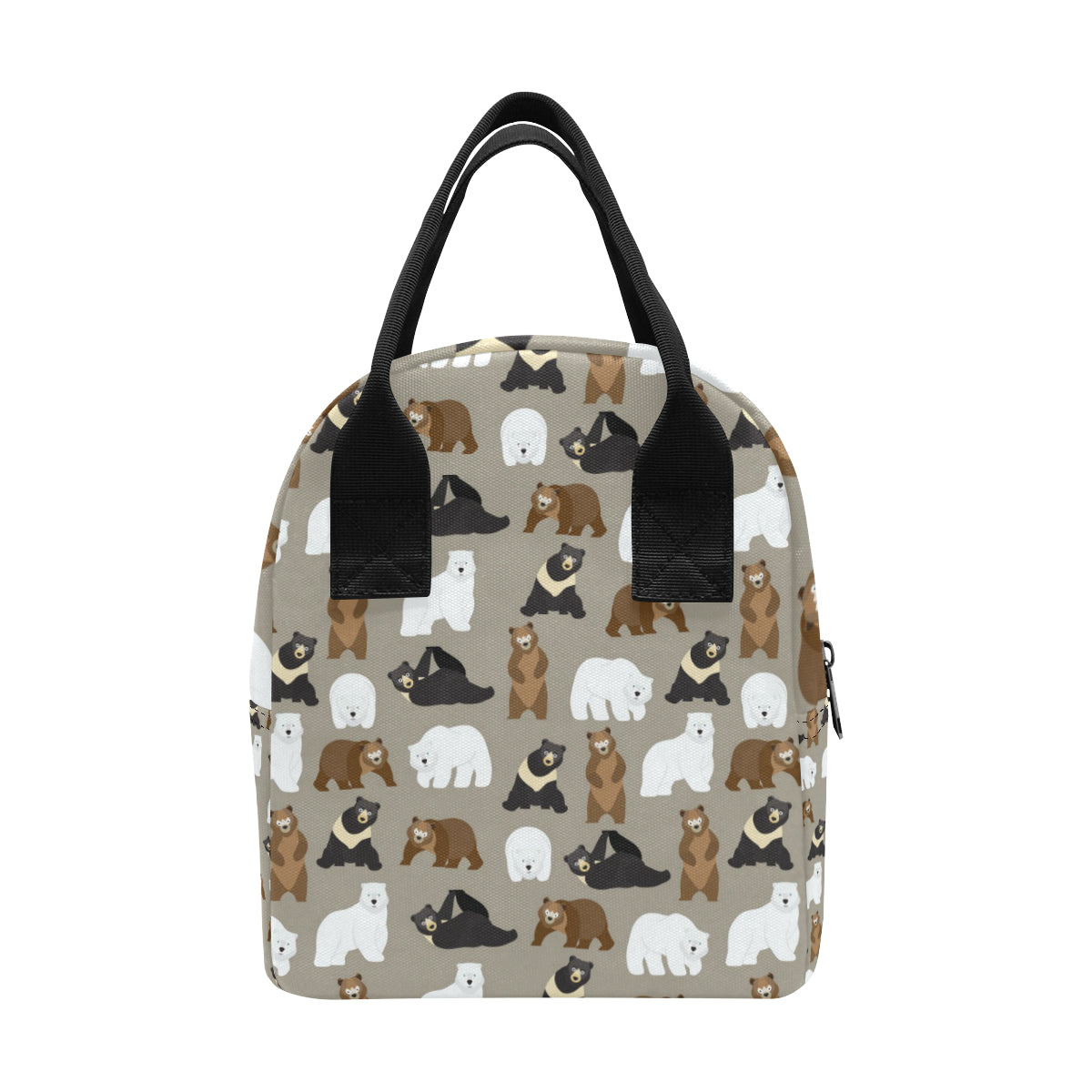 Bear Pattern Print Design BE03 Insulated Lunch Bag