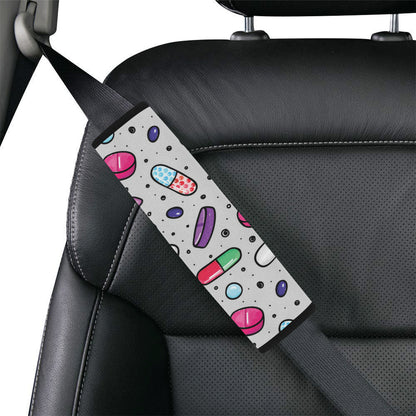 Pill Pattern Print Design A04 Car Seat Belt Cover