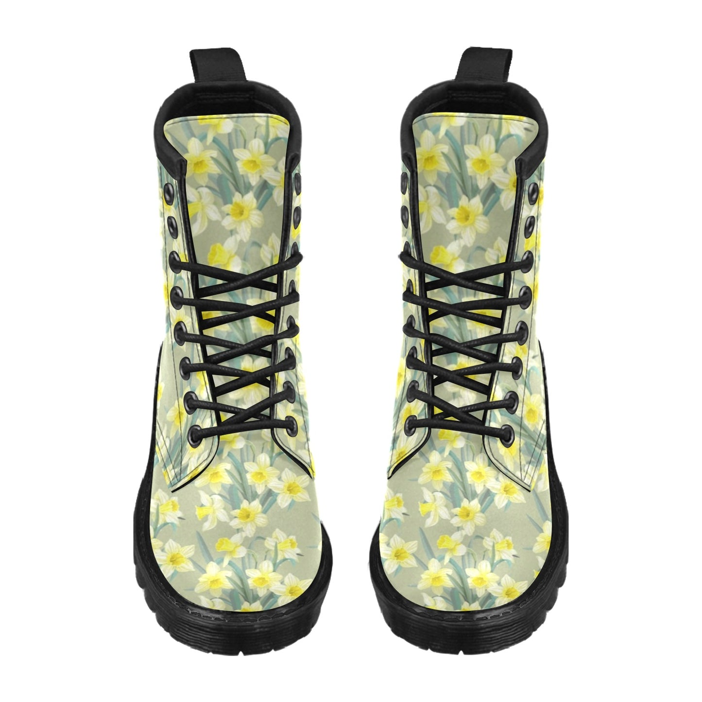 Daffodils Pattern Print Design DF01 Women's Boots