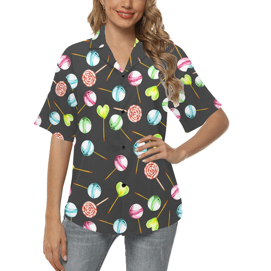 Lollipop Pattern Print Design LL02 Women's Hawaiian Shirt