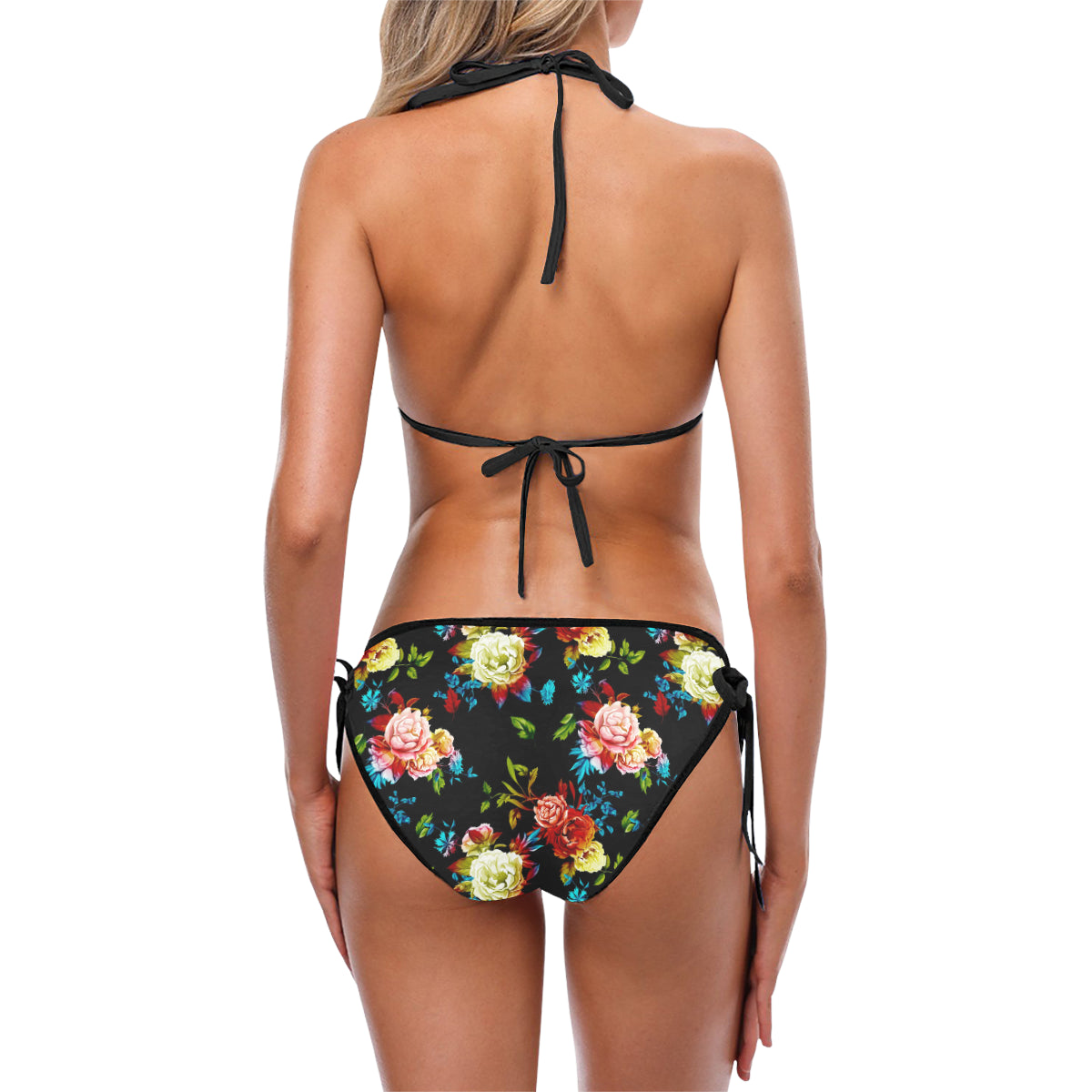 Peony Pattern Print Design PE07 Bikini
