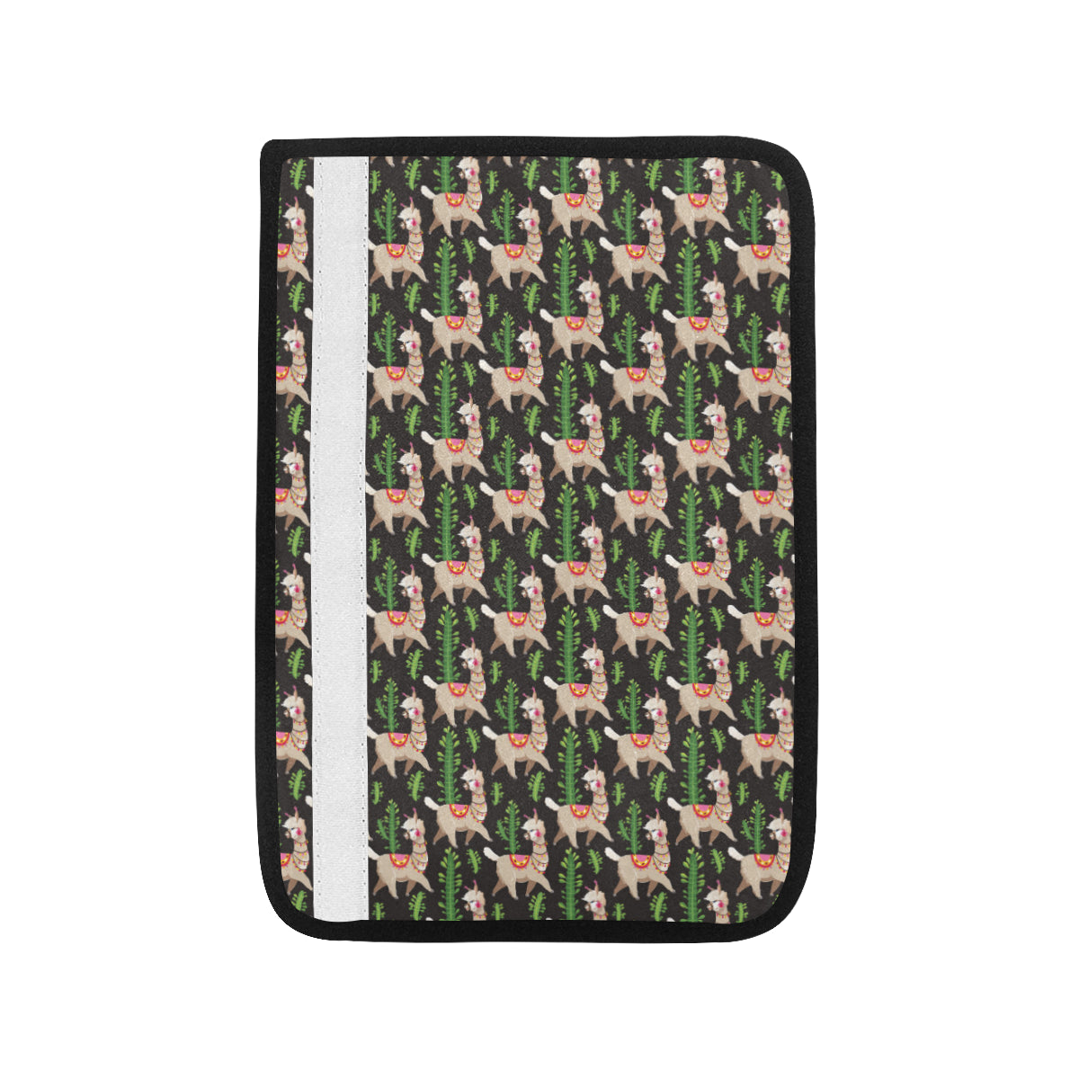 Alpaca Cactus Design Themed Print Car Seat Belt Cover