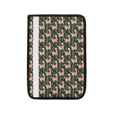 Alpaca Cactus Design Themed Print Car Seat Belt Cover