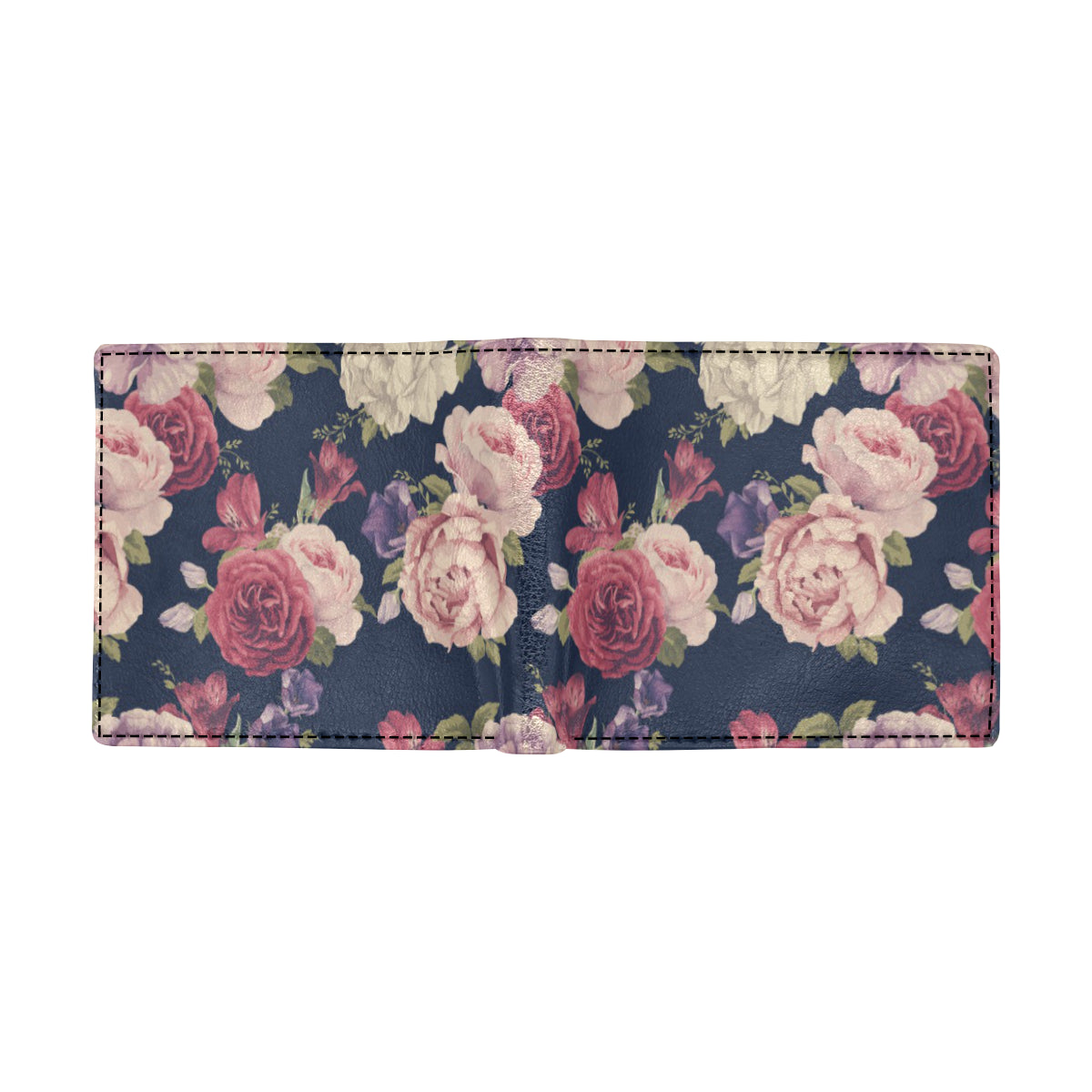 Peony Pattern Print Design PE03 Men's ID Card Wallet