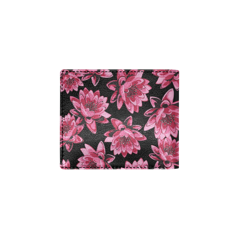 Lotus Pattern Print Design 03 Men's ID Card Wallet