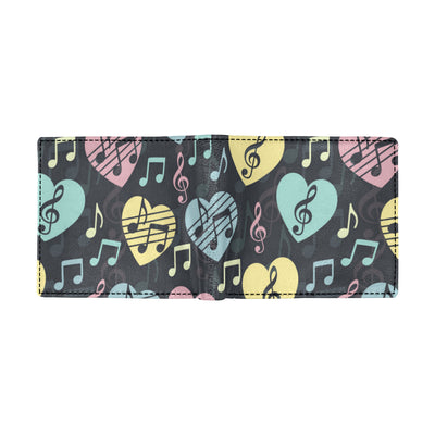 Music note Pattern Print Design A03 Men's ID Card Wallet